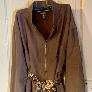 Houston White NWT Women’s Brown Jumpsuit Coveralls XL